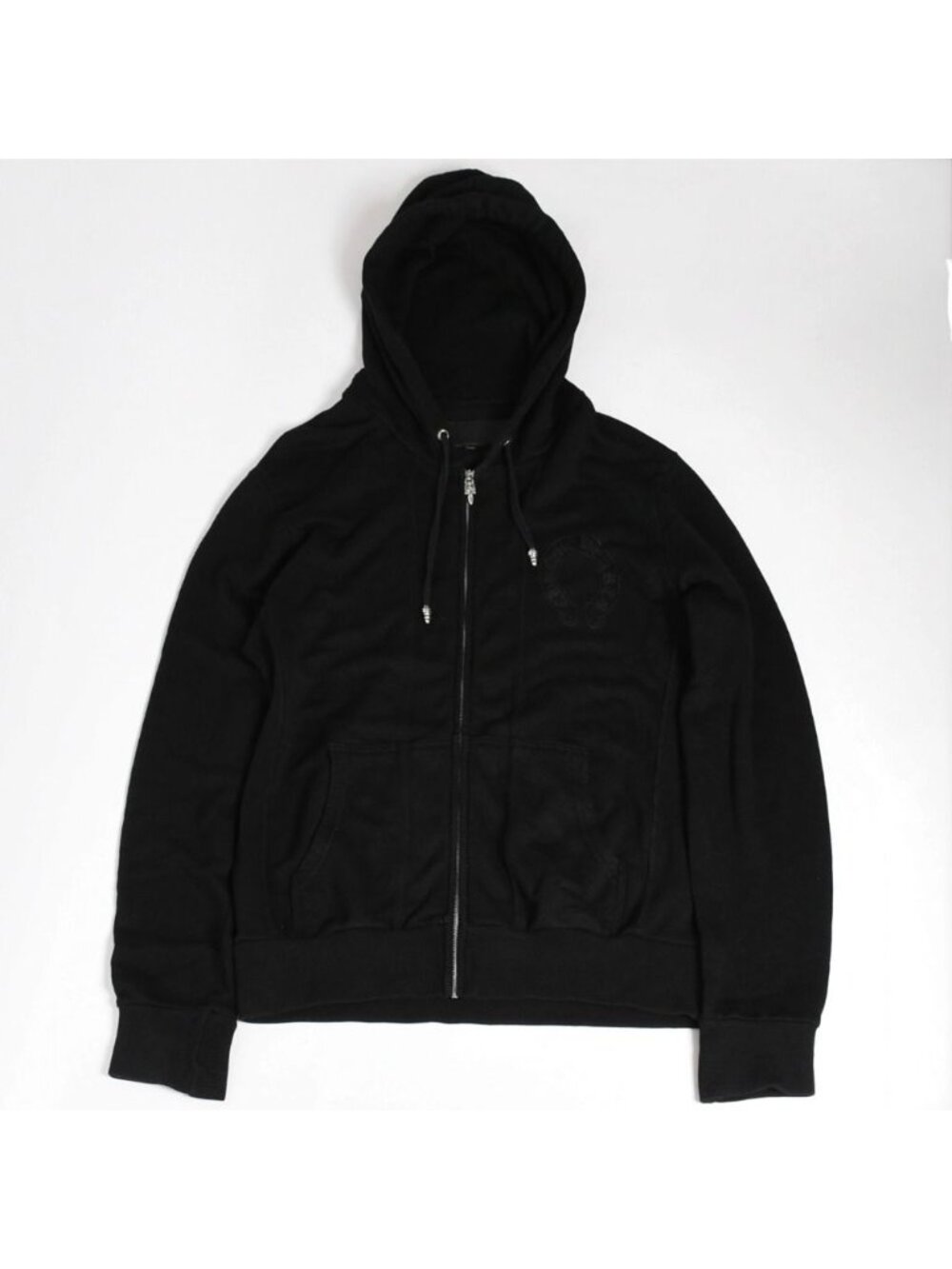 Chrome Hearts Matty Boy Zip Up Hoodie L Dagger Black 925 Sterling Silver